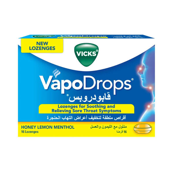 فيكس فابودروبس مستحلب النعناع, الليمون و العسل-  16 قرص.