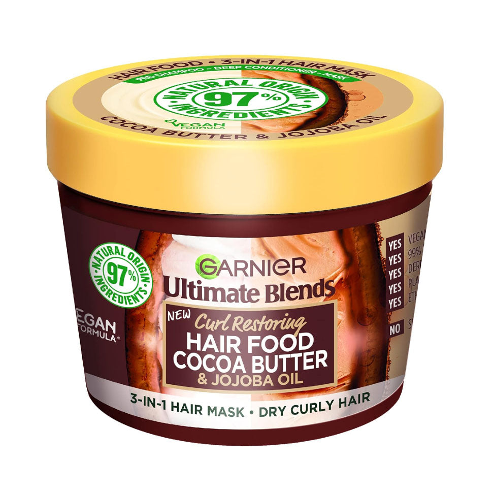 غارنييه ماسك شعر هير فود 3 في 1 زبدة الكاكاو وزيت الجوجوبا 390 مل | صيدلية.كوم.