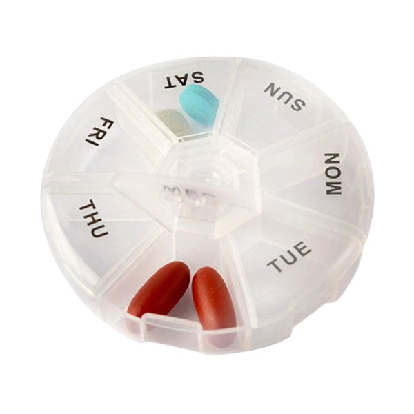 حافظة أدوية 7 أيام دائرية.