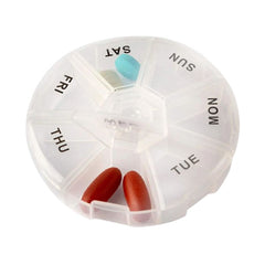 حافظة أدوية 7 أيام دائرية.