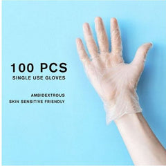 Vinyl Testing Gloves 100 Pieces Powder-Free from Help