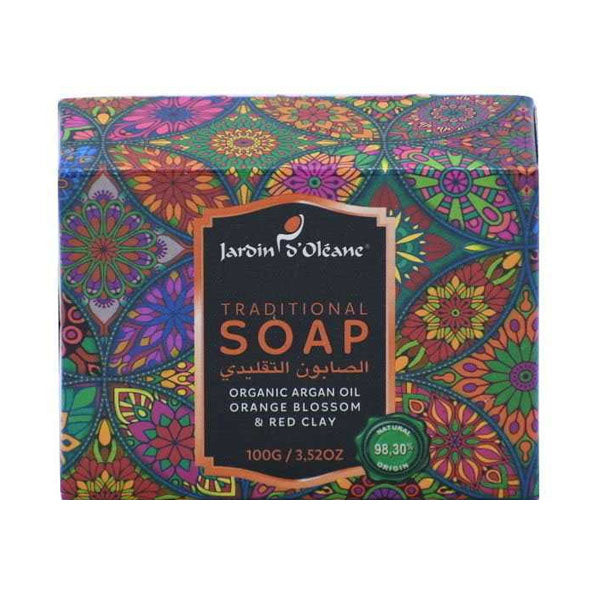 صابون مغربي جاردن أوليان بالأرغان والطين الأحمر