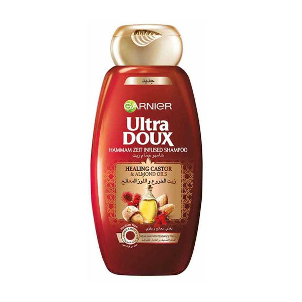 جارنييه الترا دوكس شامبو بزيت الخروع واللوز