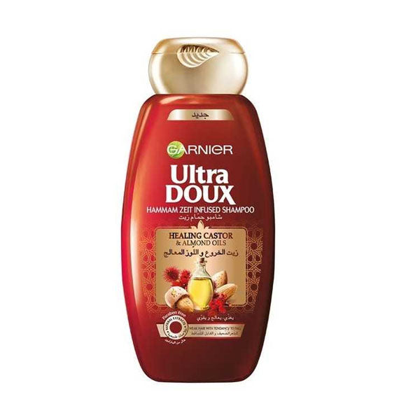 جارنييه الترا دوكس شامبو بزيت الخروع واللوز المعالج