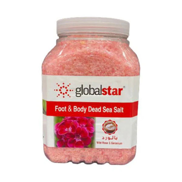 جلوبال ستار املاح البحر الميت للجسم بالورد