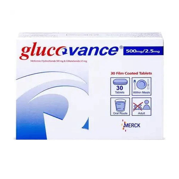 جلوكوفانس 500/2.5 مجم 30 قرص.