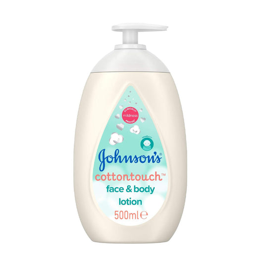 جونسون لوشن للوجه والجسم ملمس القطن 500 مل