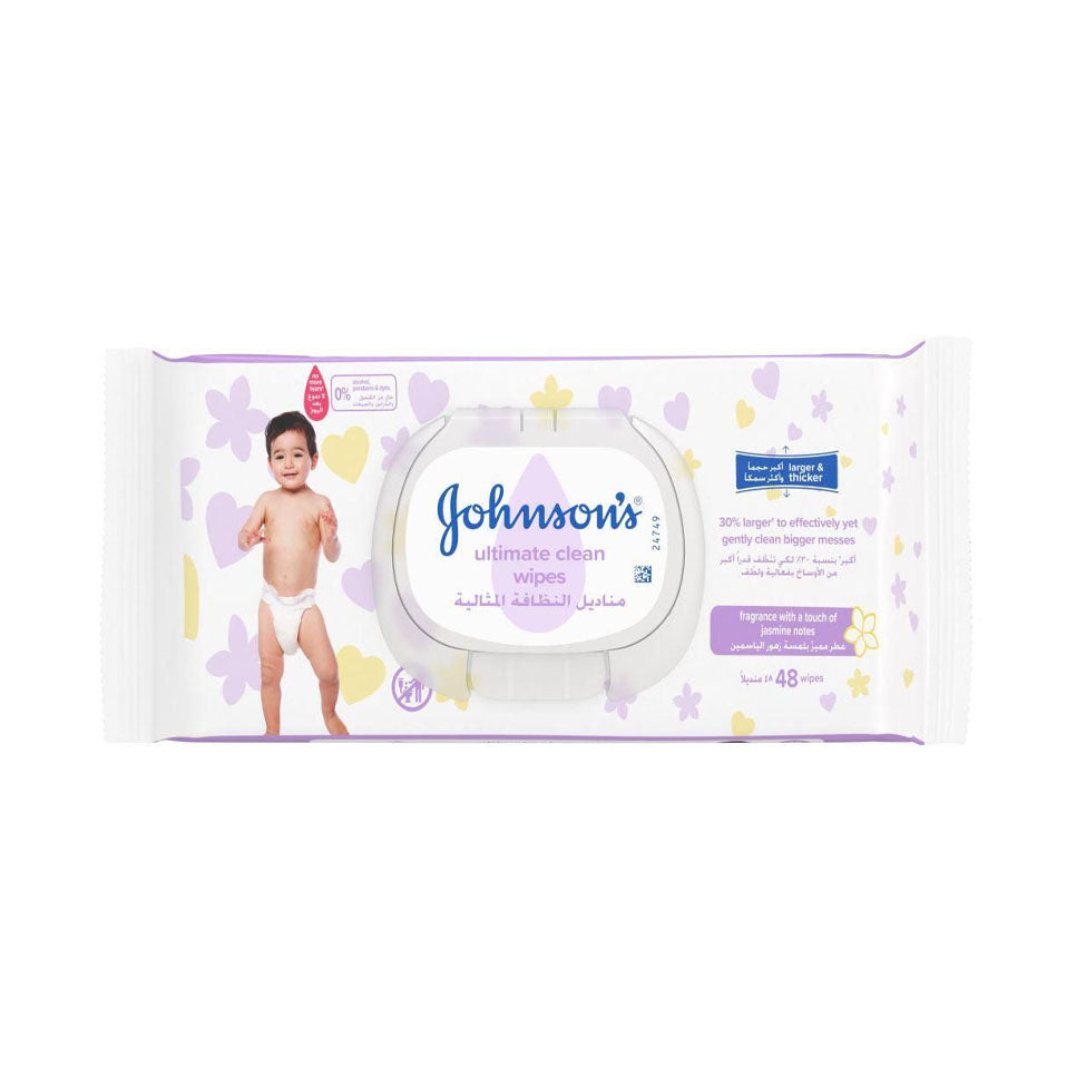 جونسون مناديل أطفال للنظافة المثالية