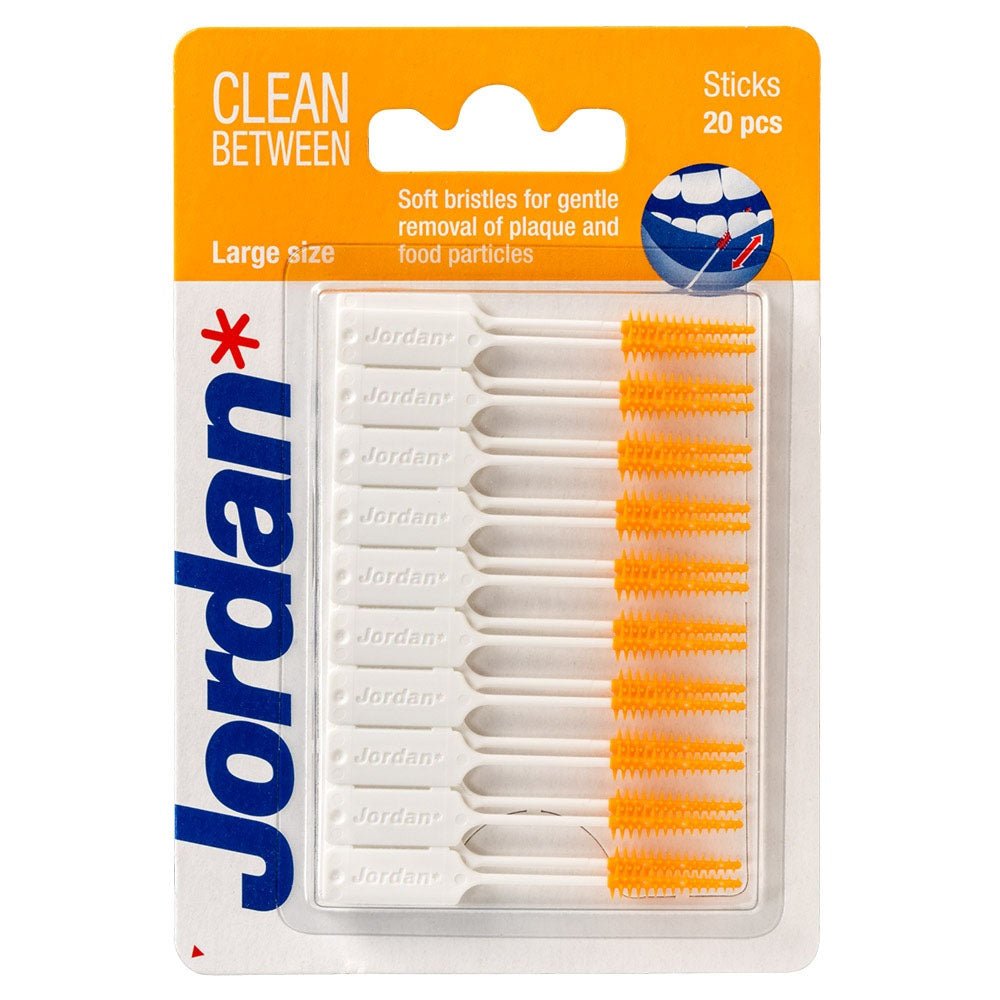 جوردان - أعواد التنظيف بين الأسنان كبير- 20 قطعة.