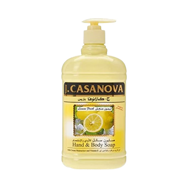 جي كازانوفا صابون سائل للجسم واليدين بالليمون 500 مل.