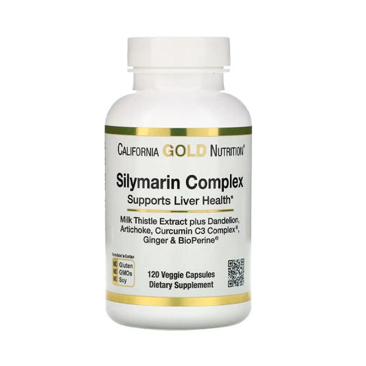 كاليفورنيا غولد نيوتريشن مركب السلبين المريمي وخلاصة الشويكة اللبنية والهندباء 120 كبسولة.