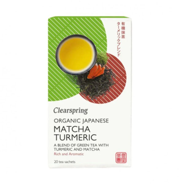 كلير اسبرنج شاي الماتشا مع الكركم العضوي