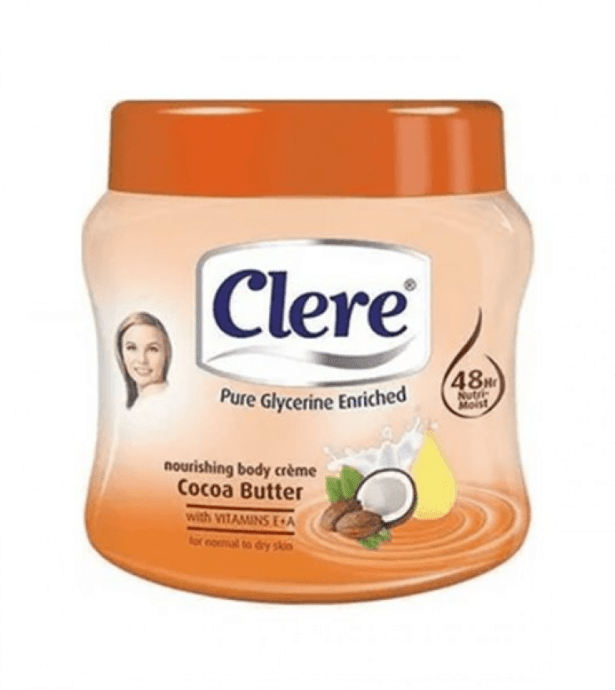 كلير كريم مرطب للجسم بزبدة الكاكاو مع فيتامين E و A