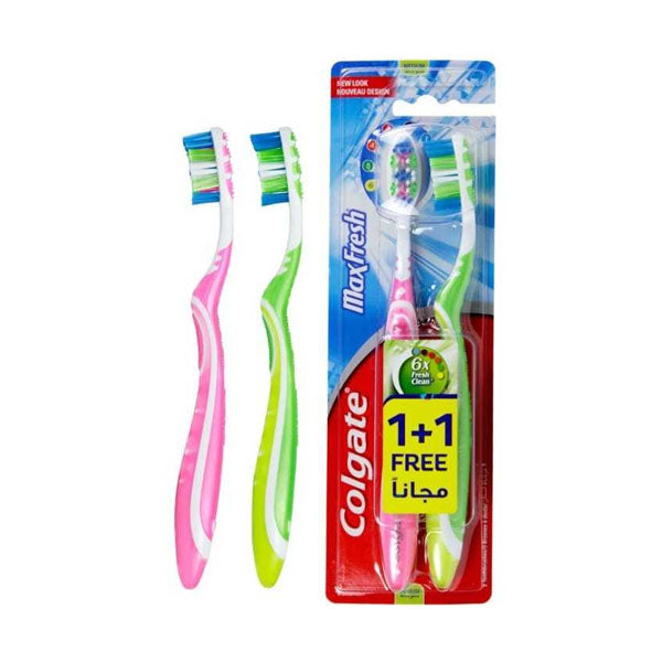 كولجيت فرشاة اسنان ماكس فرش وسط 1+1 مجاناً