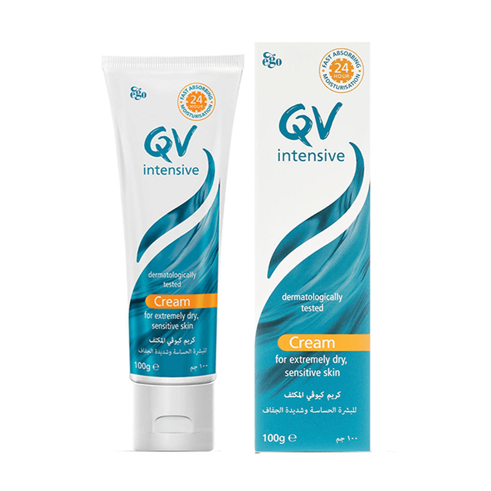 QV كريم مكثف للبشرة الحساسة والجافة جدًا 100 جم | صيدلية.كوم.