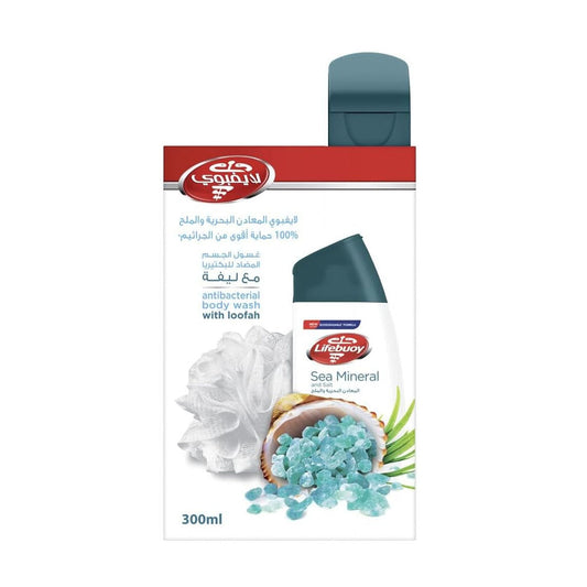 لايف بوي سائل استحمام بالمعادن البحرية مع ليفة