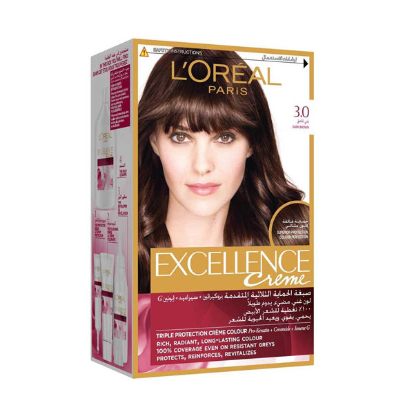 لوريال اكسلانس صبغة شعر بنى غامق