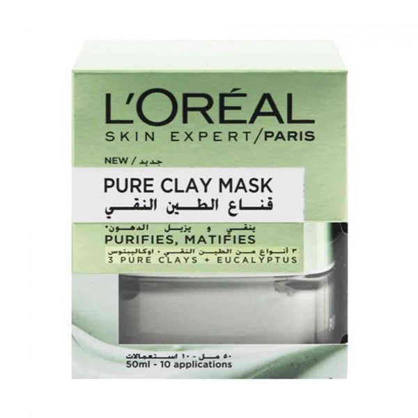 منتجات عناية بالبشرة لتنقية وازالة الدهون لوريال قناع الطين