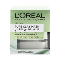 منتجات عناية بالبشرة لتنقية وازالة الدهون لوريال قناع الطين