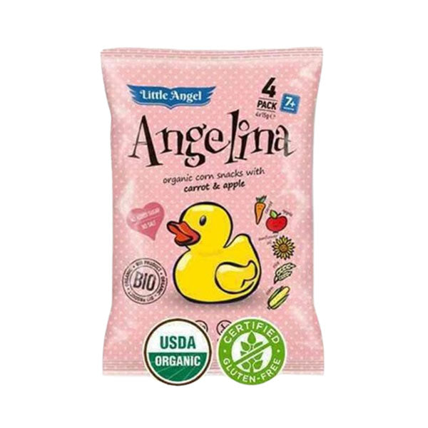 ليتل أنجل سناك الذرة العضوي مع الجزر والتفاح