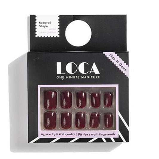 N3 لوكا اظافر صغير شكل طبيعي لون بني.