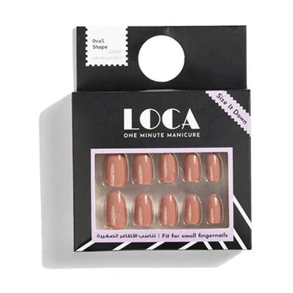 N6 لوكا اظافر صغير شكل بيضاوي لون نود.