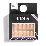 N7 لوكا اظافر صغير شكل بيضاوي لون فرنسي طبيعي.