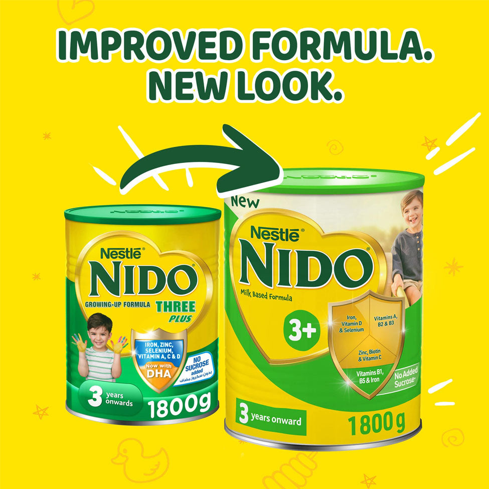 عرض نيدو حليب أطفال (3) بلس 3 سنوات فما فوق 1800 جم *3 | صيدلية.كوم.