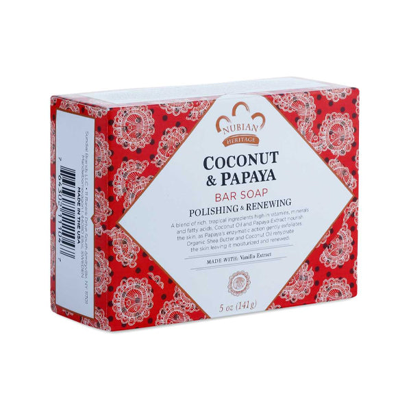 نوبيان هيريتاج صابون بخلاصة البابايا وجوز الهند مع حبات الفانيلا