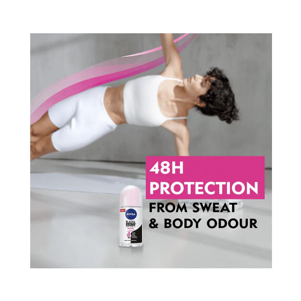 نيفيا رول مزيل العرق إنفزيبل بلاك آند وايت