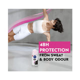 نيفيا رول مزيل العرق إنفزيبل بلاك آند وايت