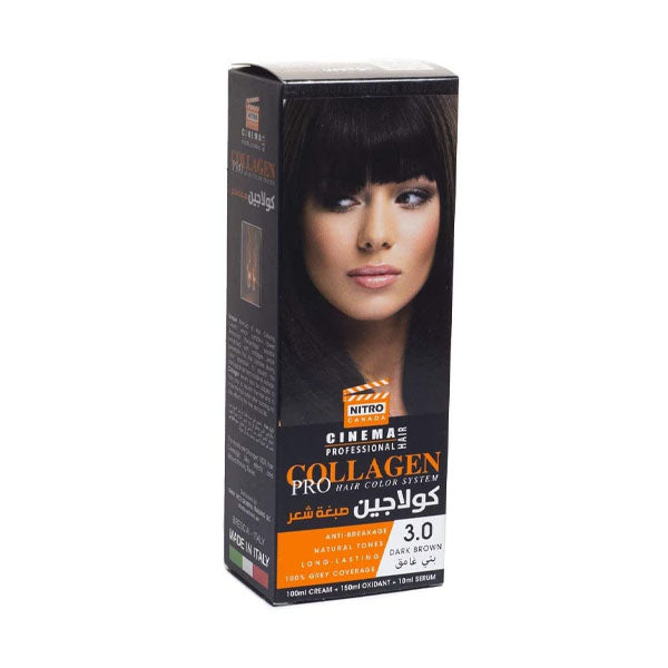 نيترو كندا كولاجين صبغة شعر 3.0 بني غامق.