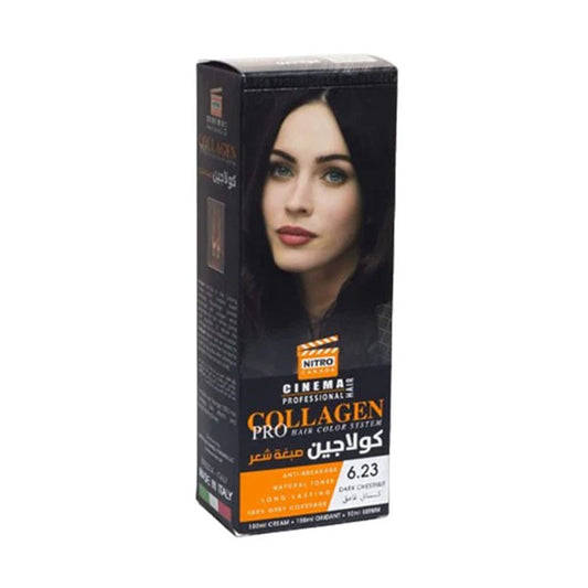 نيترو كندا كولاجين صبغة شعر 6.23 كستنائي غامق.