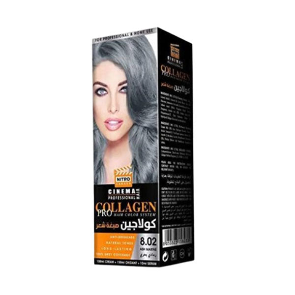 نيترو كندا كولاجين صبغة شعر 8.02 رمادي بحري.
