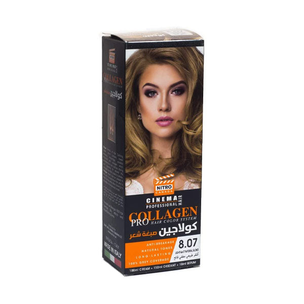 نيترو كندا كولاجين صبغة شعر 8.07 اشقر طبيعي مطفي فاتح.
