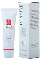 ريكسول سيروم فيتامين C و E لمعالجة علامات تقدم السن وإعادة البشرة لشباباها 30 مل.