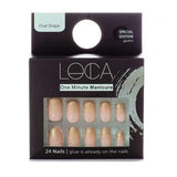 S1لوكا اظافر صناعية شكل اوفال ذهبي لامع.