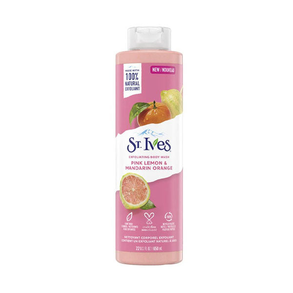 سانت إيفز جل استحمام مقشر الليمون الوردي ويوسفي المندرين 650 مل.