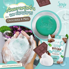 Joji Secret Young Silky Web Bubble Soap Bar with Chocolate and Mint 100g