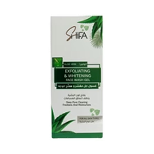 شفا غسول جل مقشر ومفتح للوجه بخلاصة الألوفيرا 150 مل |  صيدلية.كوم.