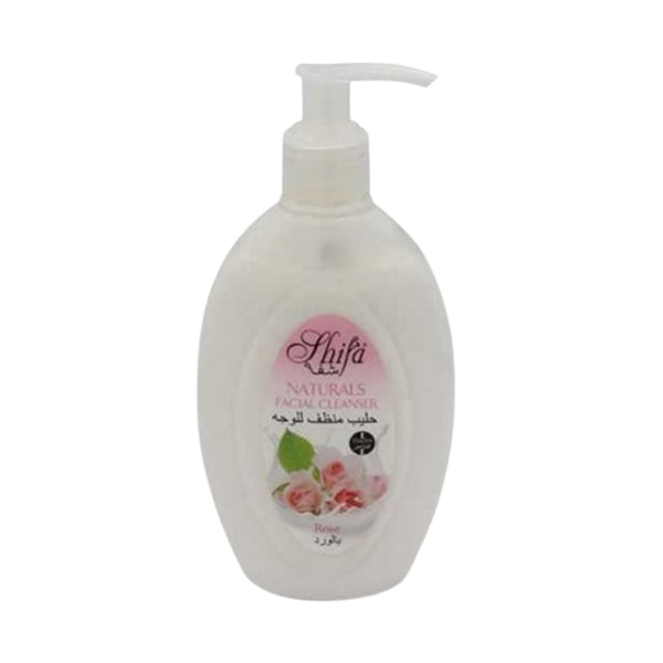 شفاء حليب منظف الوجه بالورد