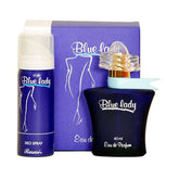 عطر بلو ليدي ومزيل عرق للنساء من الرصاصي - او دو برفيوم - 40مل.