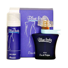 عطر بلو ليدي ومزيل عرق للنساء من الرصاصي - او دو برفيوم - 40مل.