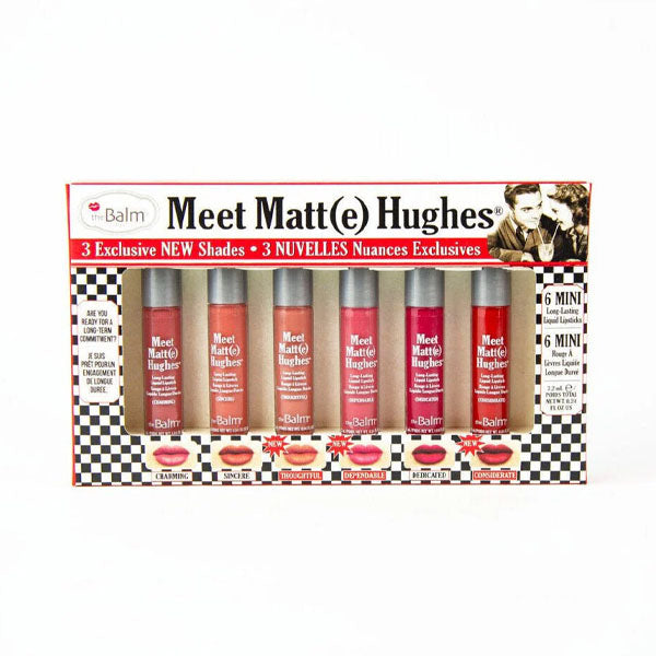 ذا بالم احمر شفاه سائل مميت مات هيوجز لونق لاستينق طقم من 6 ارواج اصدار 14.