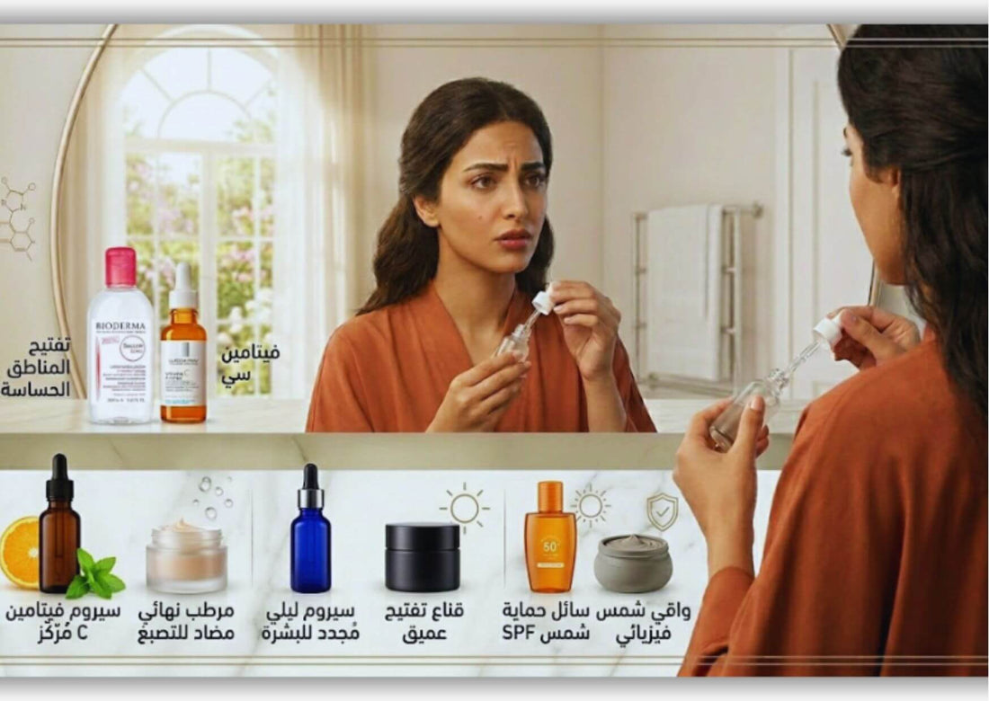 روتين يومي لتفتيح البشرة
