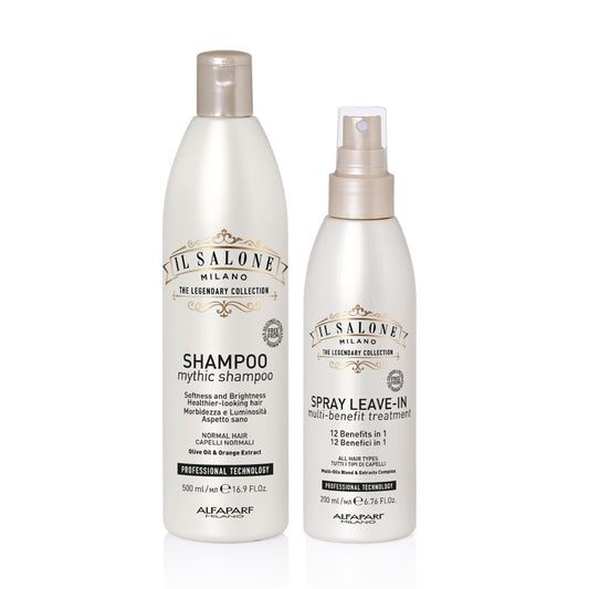 ال صالون طقم النعومة والحماية من الحرارة ( شامبو+ليف ان)