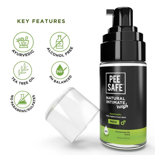 بي سيف غسول يومي طبيعي للمناطق الحساسة للرجال بمستخلص الايورفيدا وزيت شجر الشاي 100 مل