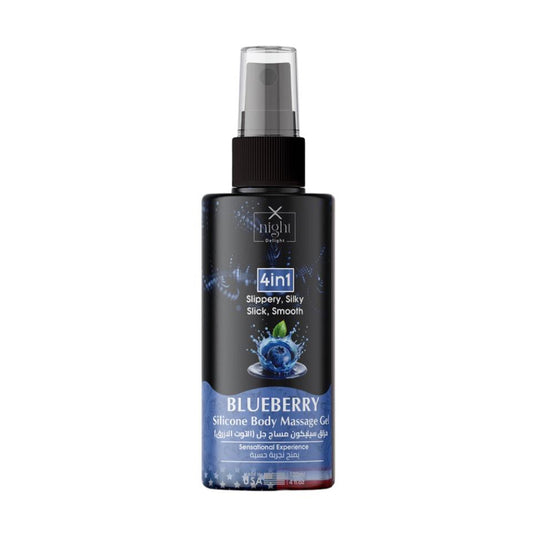 X-Night Delight Massage Gel 4×1 Silicone Blueberry 120ml
