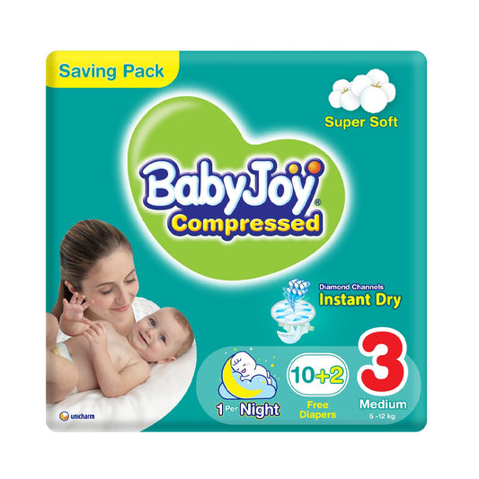 BabyJoy Size 3 Small Carry Pack 12 Diapers