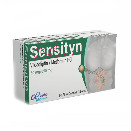 Sensityn 50 mg/850 mg vildagliptin + metformin Tablets 60 Tablets